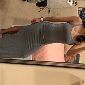 Lululemon maxi dress. White and navy stripes